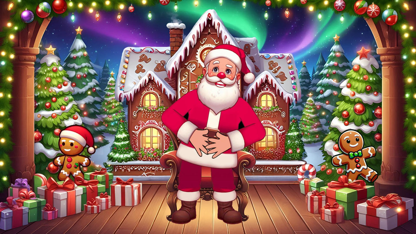 Santa Christmas Message Gifts 🎁 Create Personalized Cartoon Greeting from Santa Claus 🎅🏻 Your Names | Your Personal Message!