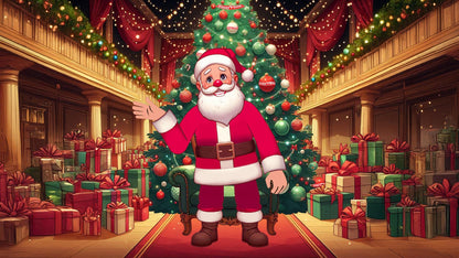 Santa Christmas Message Gifts 🎁 Create Personalized Cartoon Greeting from Santa Claus 🎅🏻 Your Names | Your Personal Message!