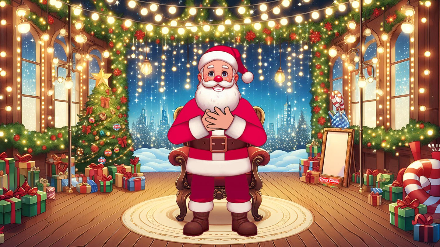 Santa Christmas Message Gifts 🎁 Create Personalized Cartoon Greeting from Santa Claus 🎅🏻 Your Names | Your Personal Message!