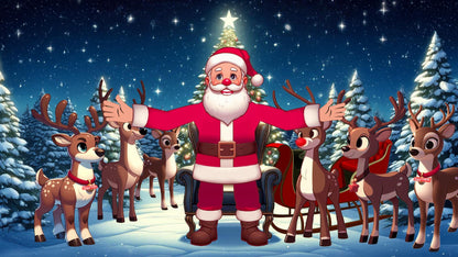 Santa Christmas Message Gifts 🎁 Create Personalized Cartoon Greeting from Santa Claus 🎅🏻 Your Names | Your Personal Message!