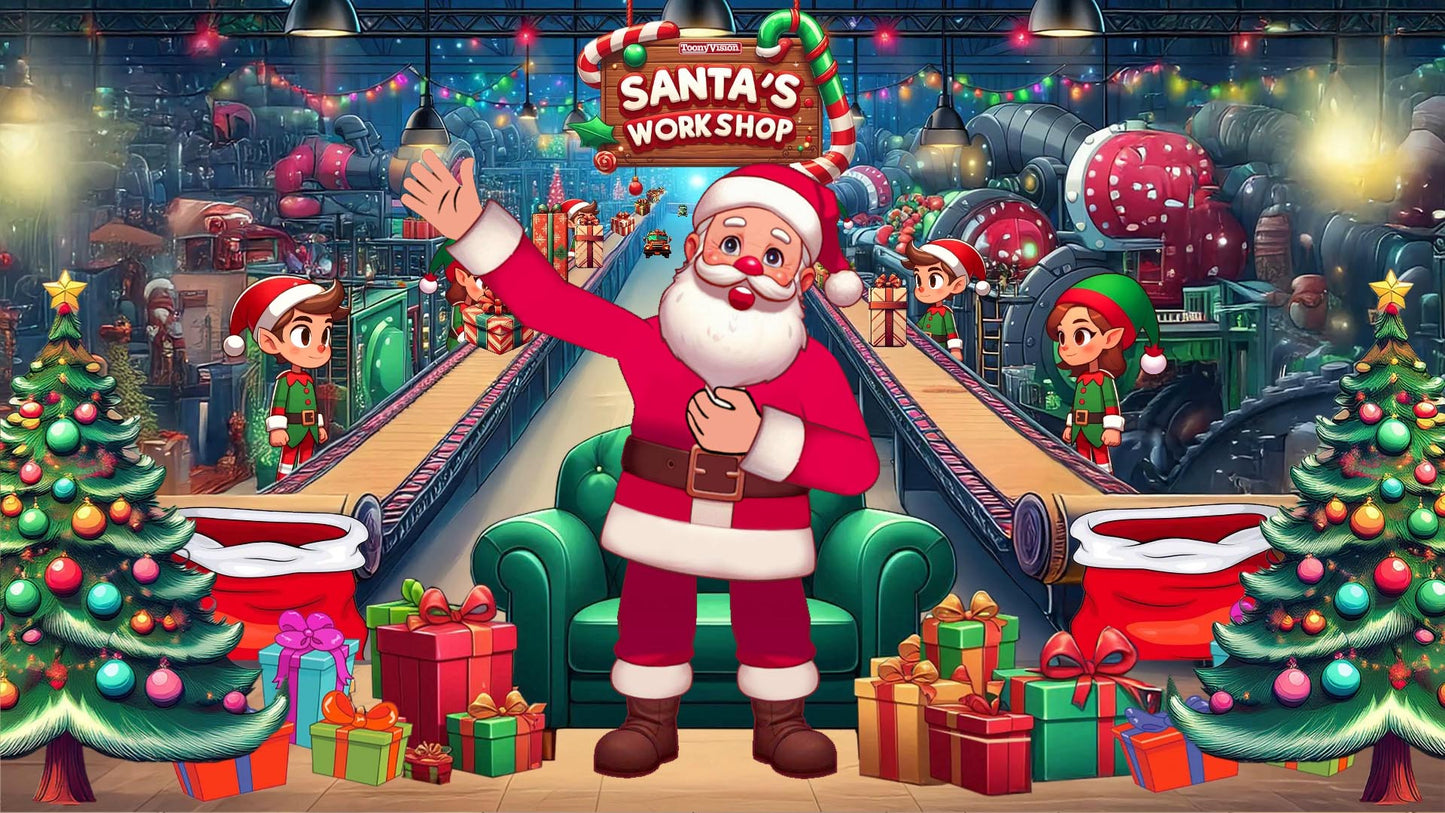 Santa Christmas Message Gifts 🎁 Create Personalized Cartoon Greeting from Santa Claus 🎅🏻 Your Names | Your Personal Message!