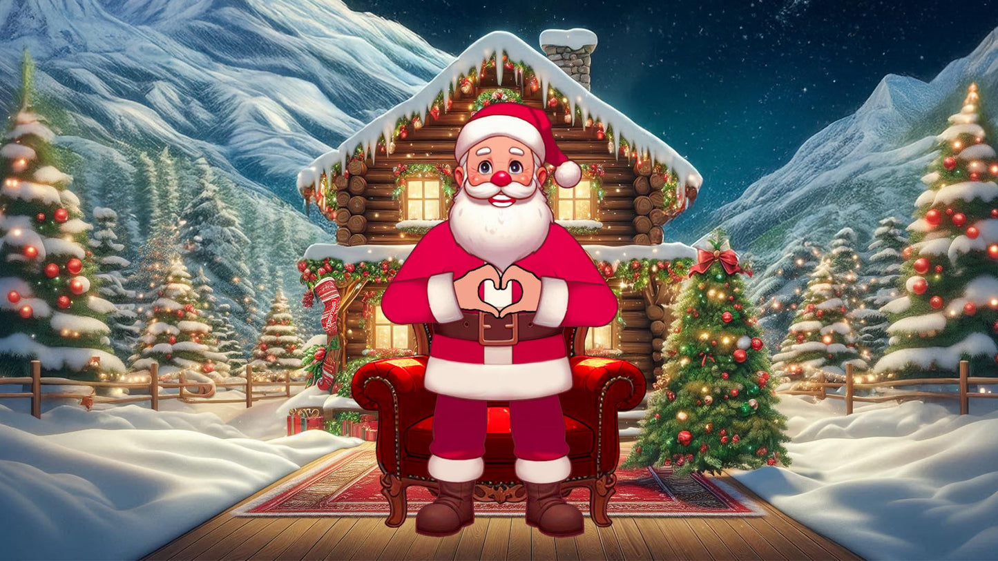 Santa Christmas Message Gifts 🎁 Create Personalized Cartoon Greeting from Santa Claus 🎅🏻 Your Names | Your Personal Message!