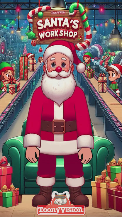 Santa Christmas Message Gifts 🎁 Create Personalized Cartoon Greeting from Santa Claus 🎅🏻 Your Names | Your Personal Message!